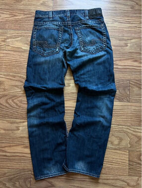 vintage silver grunge style y2k baggy jeans